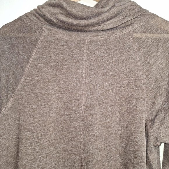 Alice + Olivia Base Sweater Brown Cowl Neck Knit Tunic Long Sleeve Size Small - Picture 5 of 9
